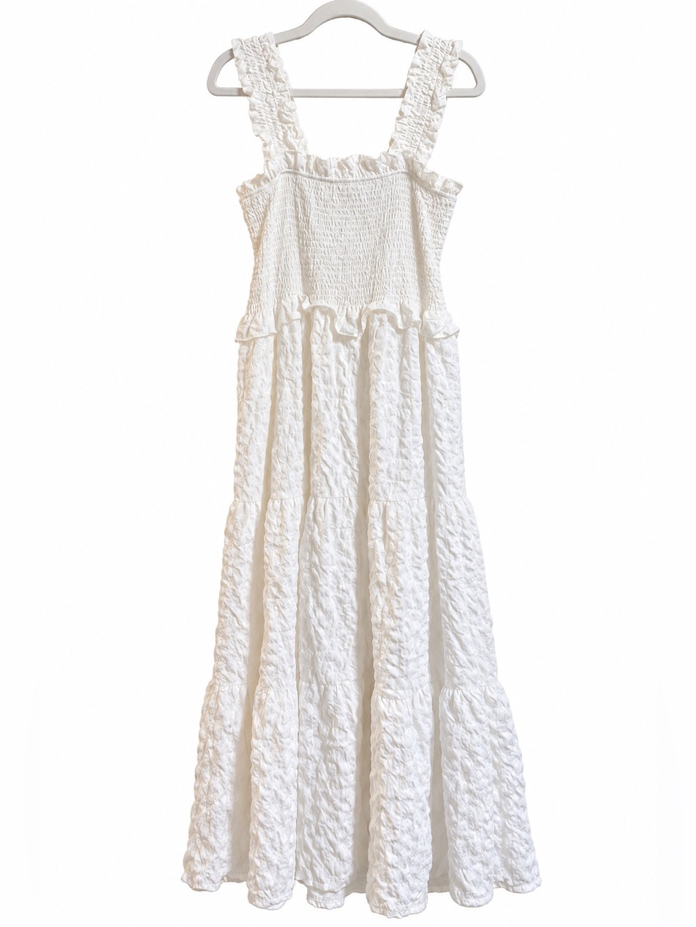Simply Southern Summer Muse White Smocked Maxi Dress XL NWT